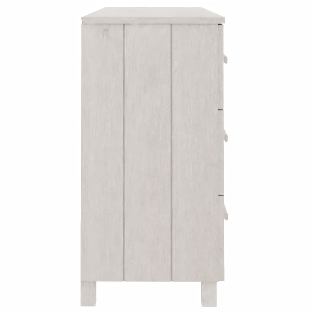 vidaXL Sideboard "HAMAR" White 113x40x80 cm Solid Wood Pine