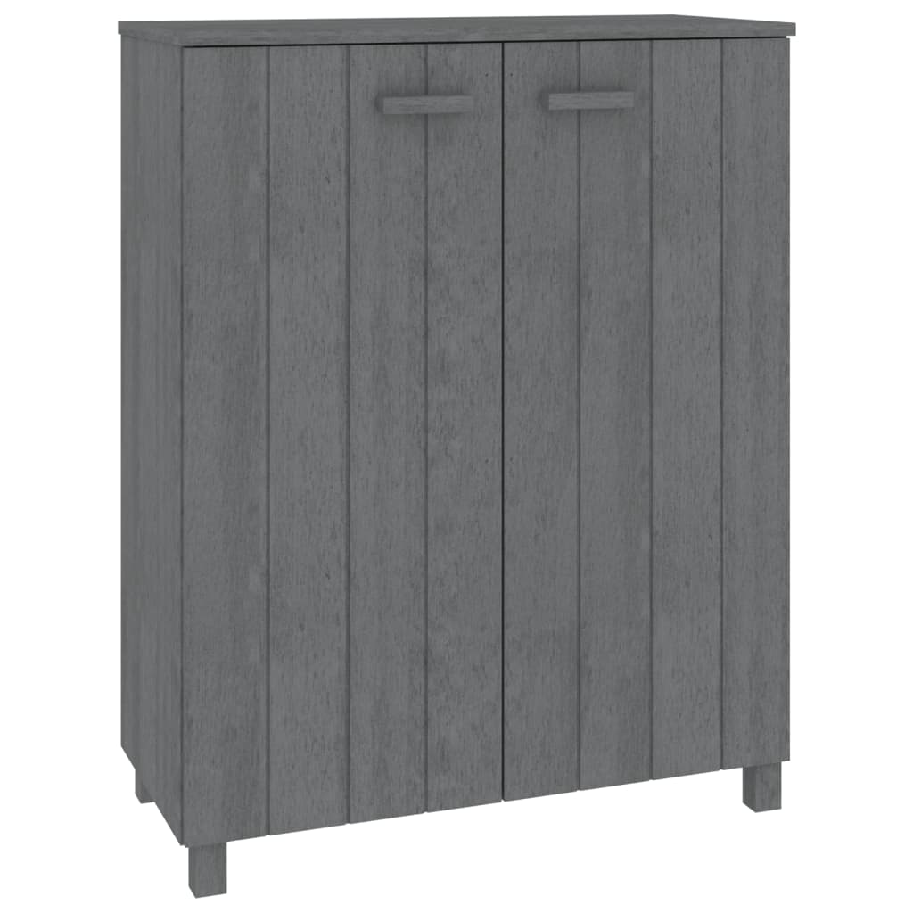 vidaXL Shoe Cabinet "HAMAR" Dark Grey 85x40x108 cm Solid Wood Pine