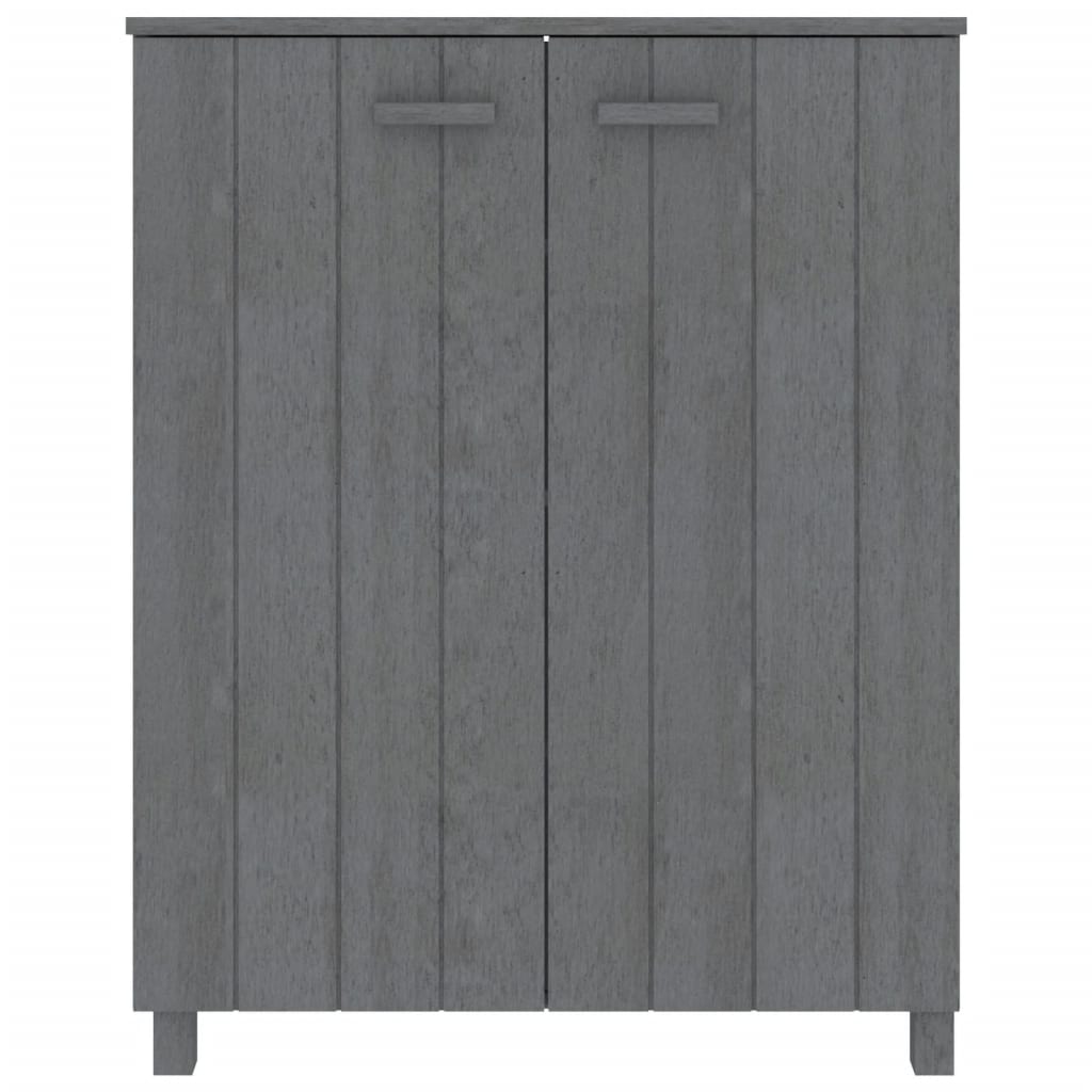 vidaXL Shoe Cabinet "HAMAR" Dark Grey 85x40x108 cm Solid Wood Pine