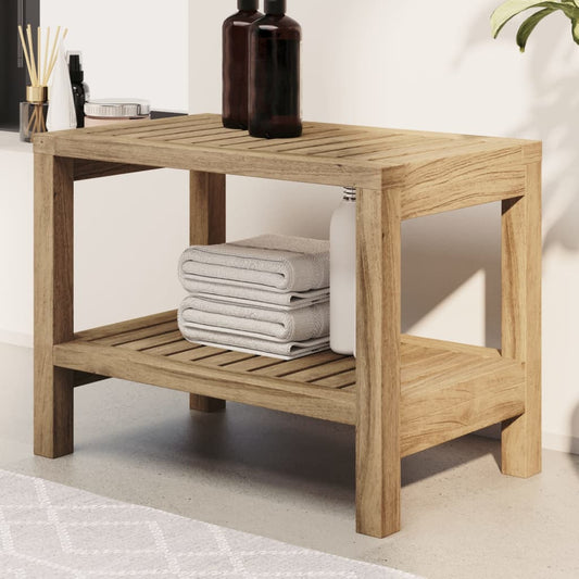 vidaXL Bathroom Side Table 50x40x45 cm Solid Wood Teak