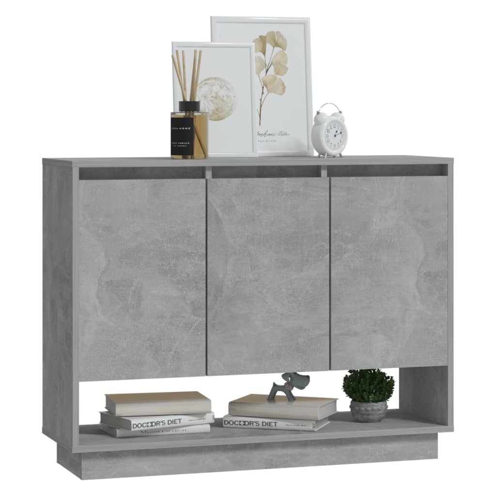 vidaXL Sideboard Concrete Grey 97x31x75 cm Engineered Wood