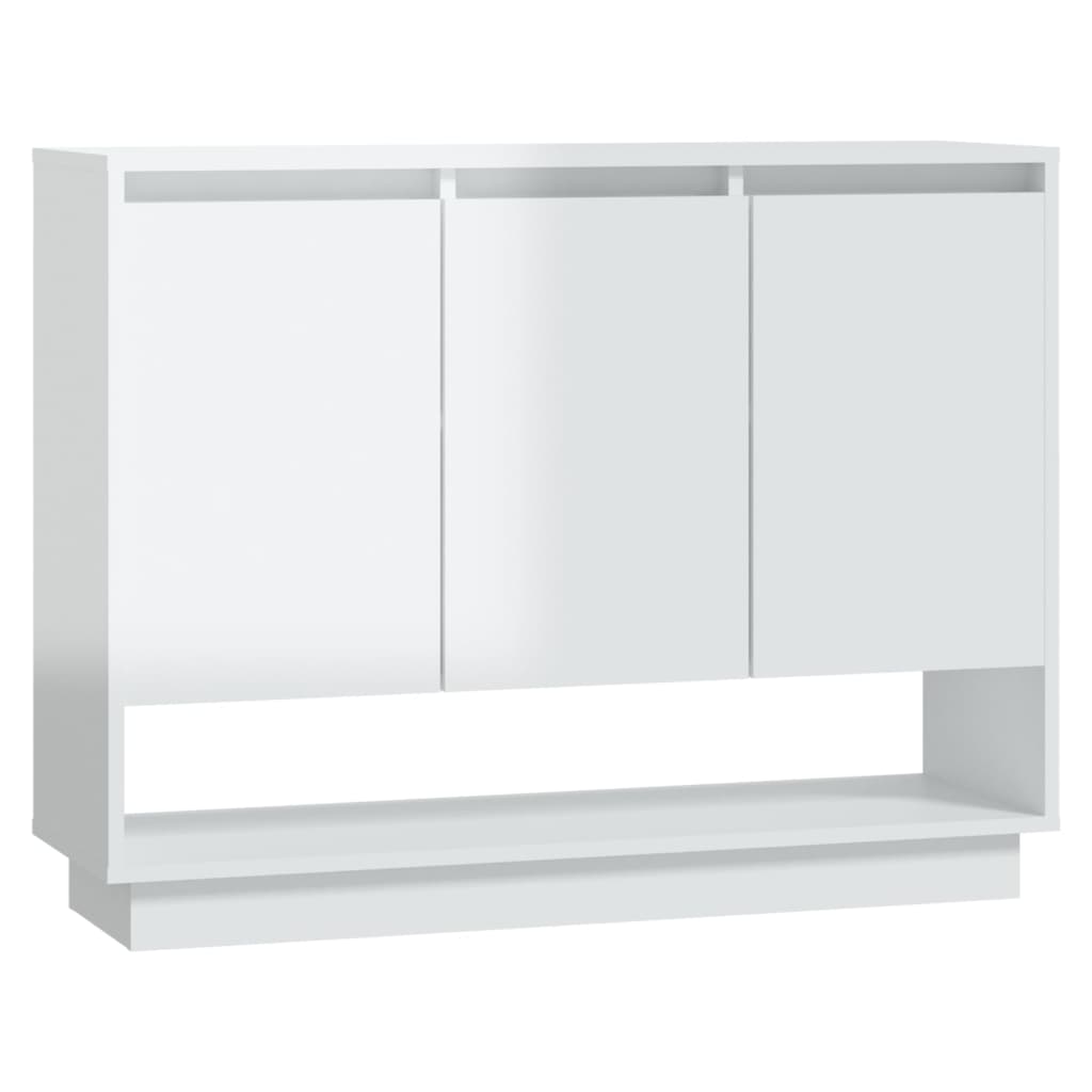 vidaXL Sideboard High Gloss White 97x31x75 cm Engineered Wood
