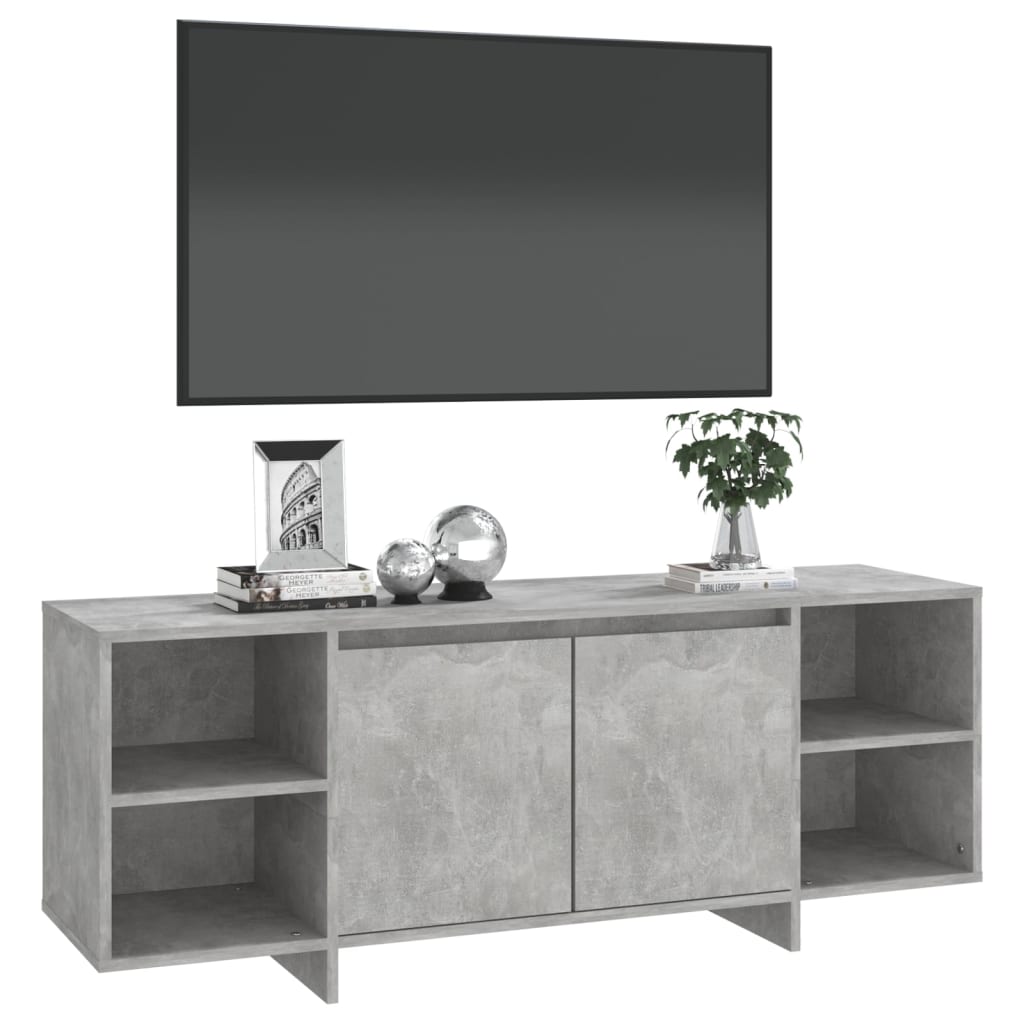 vidaXL TV Cabinet Concrete Grey 130x35x50 cm Engineered Wood