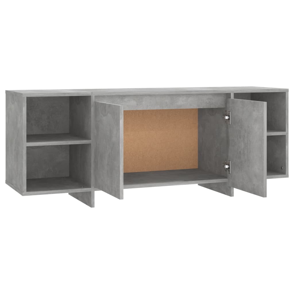 vidaXL TV Cabinet Concrete Grey 130x35x50 cm Engineered Wood