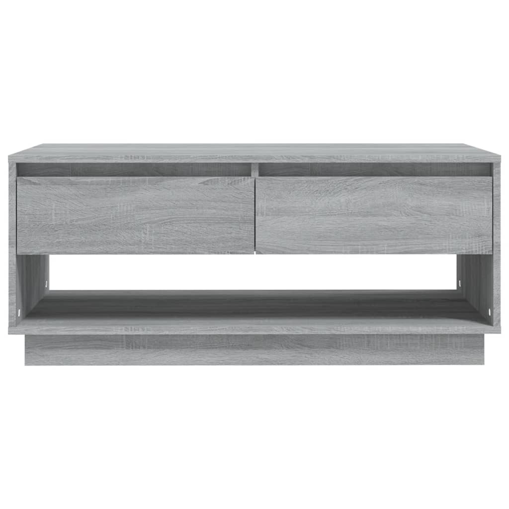 vidaXL Coffee Table Grey Sonoma 102.5x55x44 cm Engineered Wood
