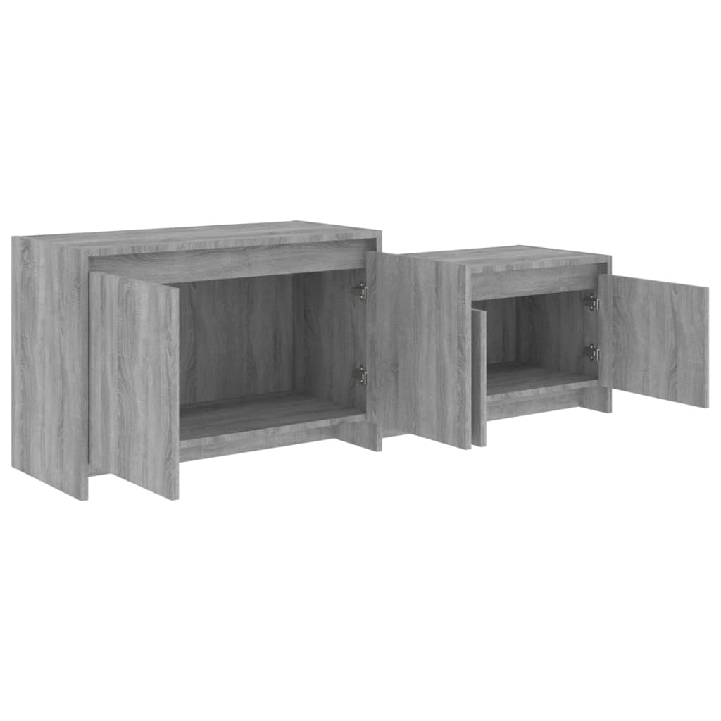 vidaXL TV Cabinet Grey Sonoma 146.5x35x50 cm Engineered Wood