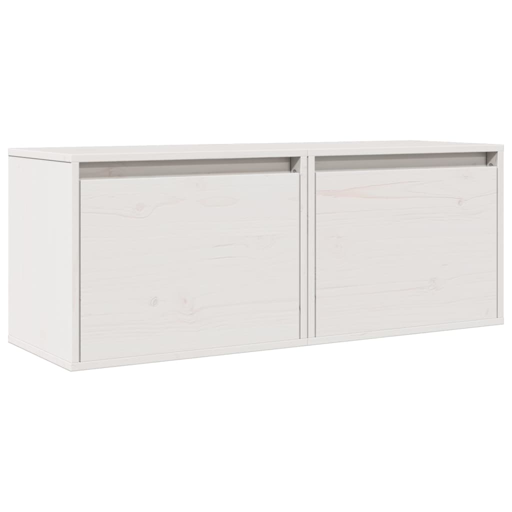 vidaXL Wall Cabinets 2 pcs White 45x30x35 cm Solid Wood Pine