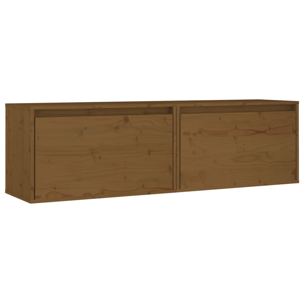 vidaXL Wall Cabinets 2 pcs Honey Brown 60x30x35 cm Solid Wood Pine