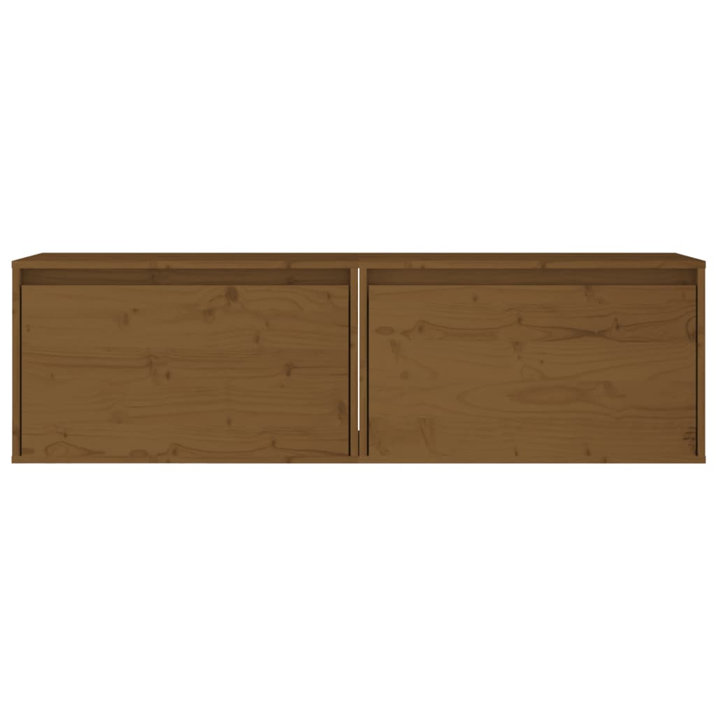 vidaXL Wall Cabinets 2 pcs Honey Brown 60x30x35 cm Solid Wood Pine
