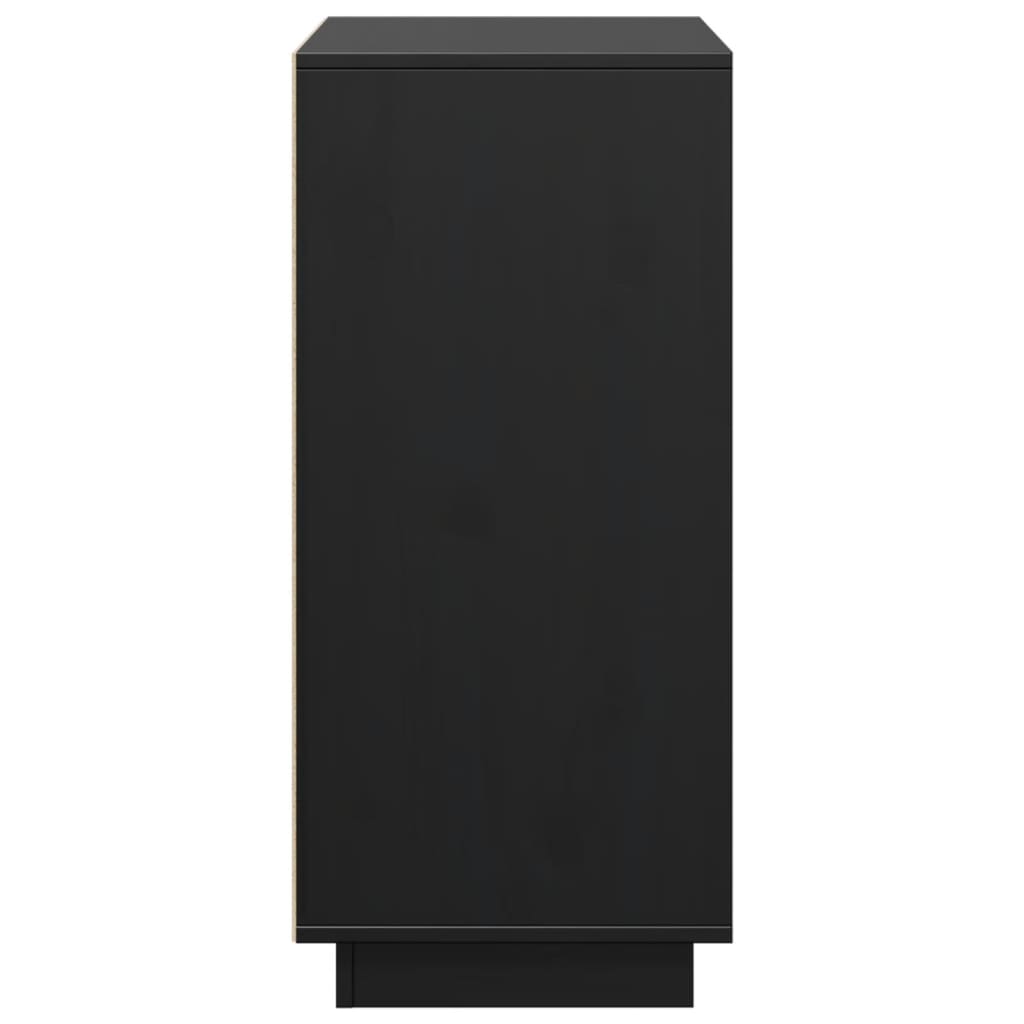 vidaXL Sideboard Black 60x34x75 cm Solid Wood Pine