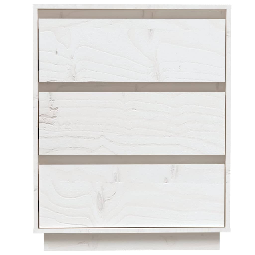 vidaXL Sideboard White 60x34x75 cm Solid Wood Pine