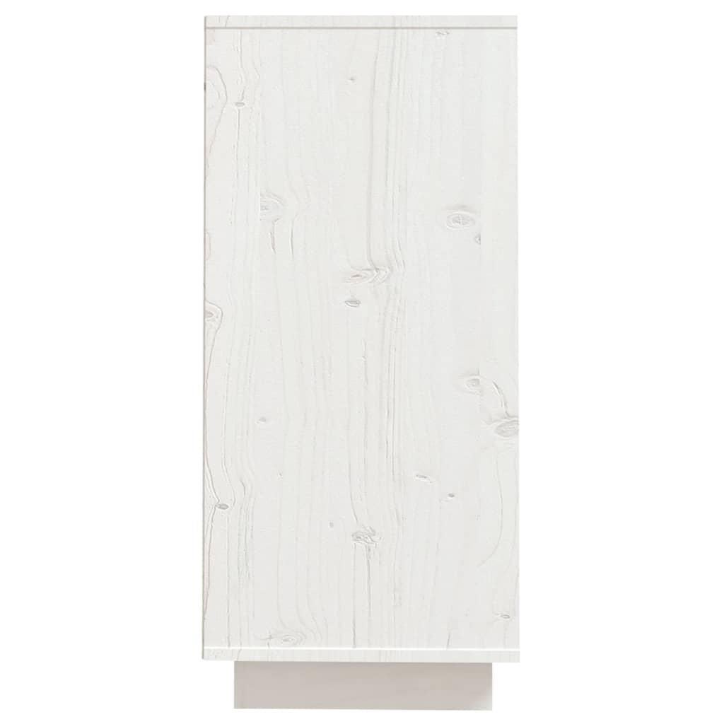 vidaXL Sideboard White 60x34x75 cm Solid Wood Pine