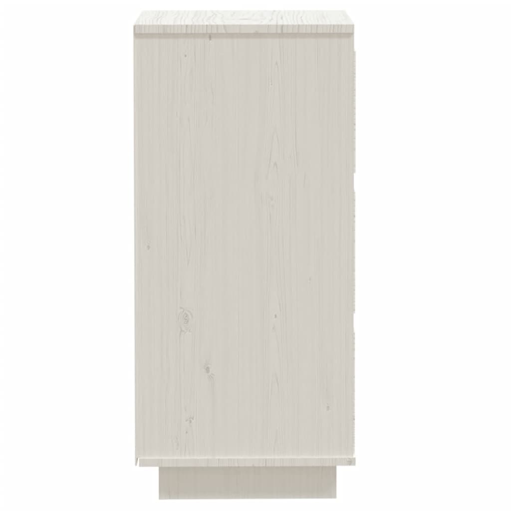 vidaXL Sideboards 2 pcs White 32x34x75 cm Solid Wood Pine