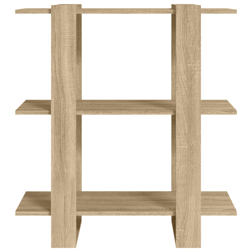 vidaXL Book Cabinet/Room Divider Sonoma Oak 80x30x87cm
