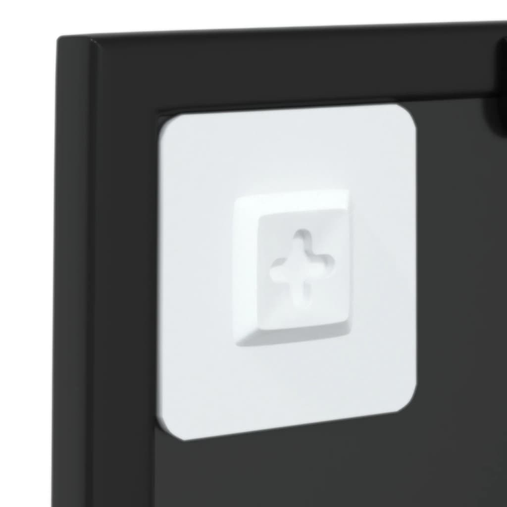 vidaXL Wall Mirror Black 40x40 cm Metal