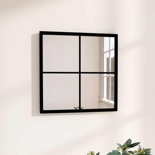 vidaXL Wall Mirror Black 40x40 cm Metal