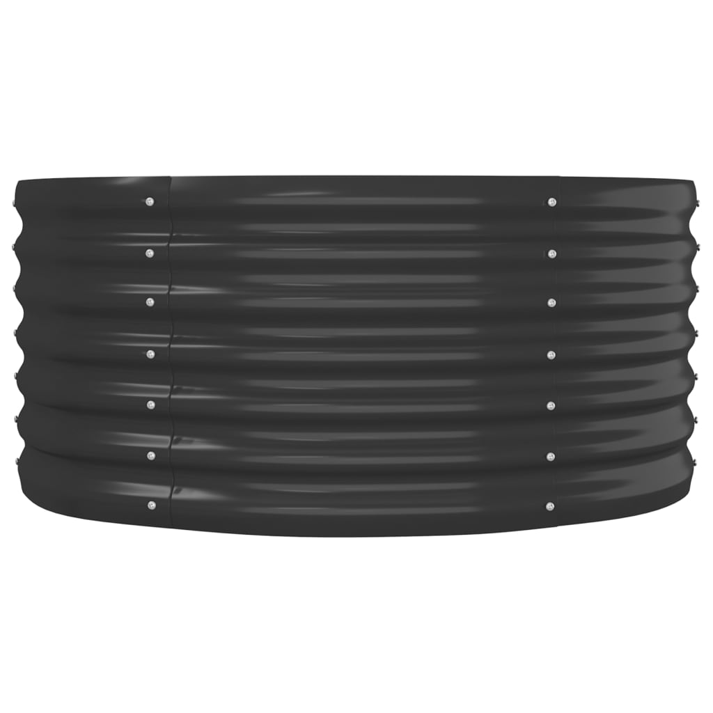 vidaXL Garden Raised Bed Powder-Coated Steel 152x80x36 cm Anthracite