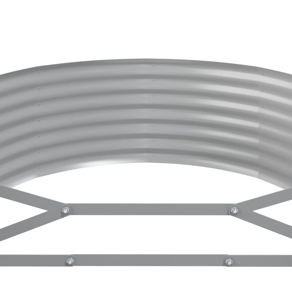 vidaXL Garden Raised Bed Powder-Coated Steel 249x100x36 cm Grey