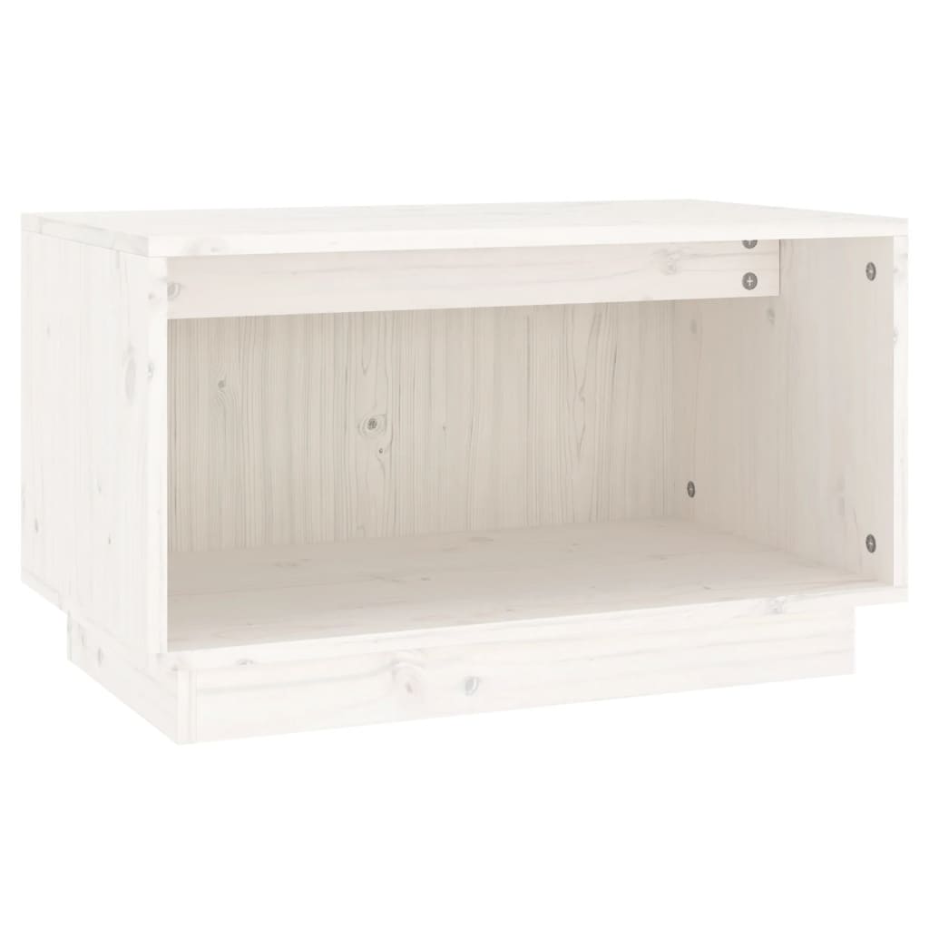 vidaXL TV Cabinet White 60x35x35 cm Solid Wood Pine