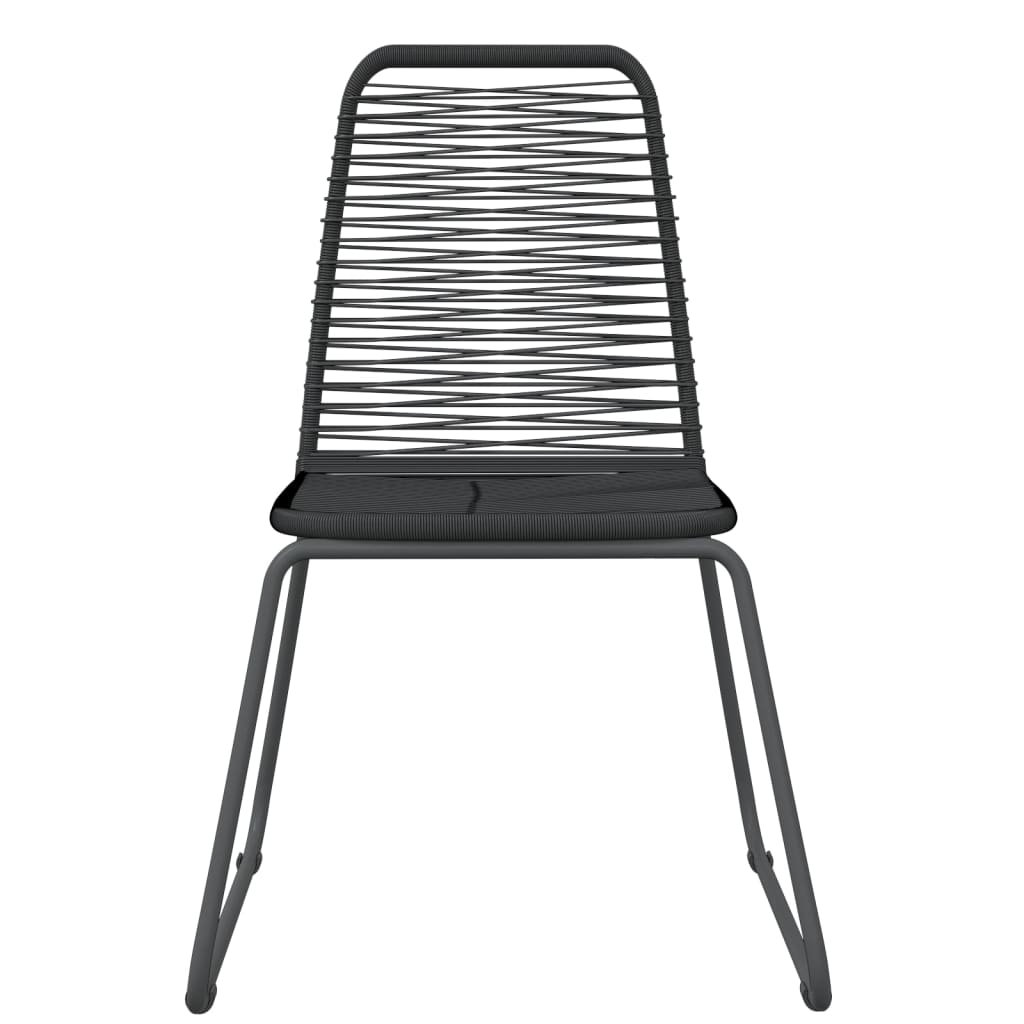 vidaXL 9 Piece Garden Dining Set Black