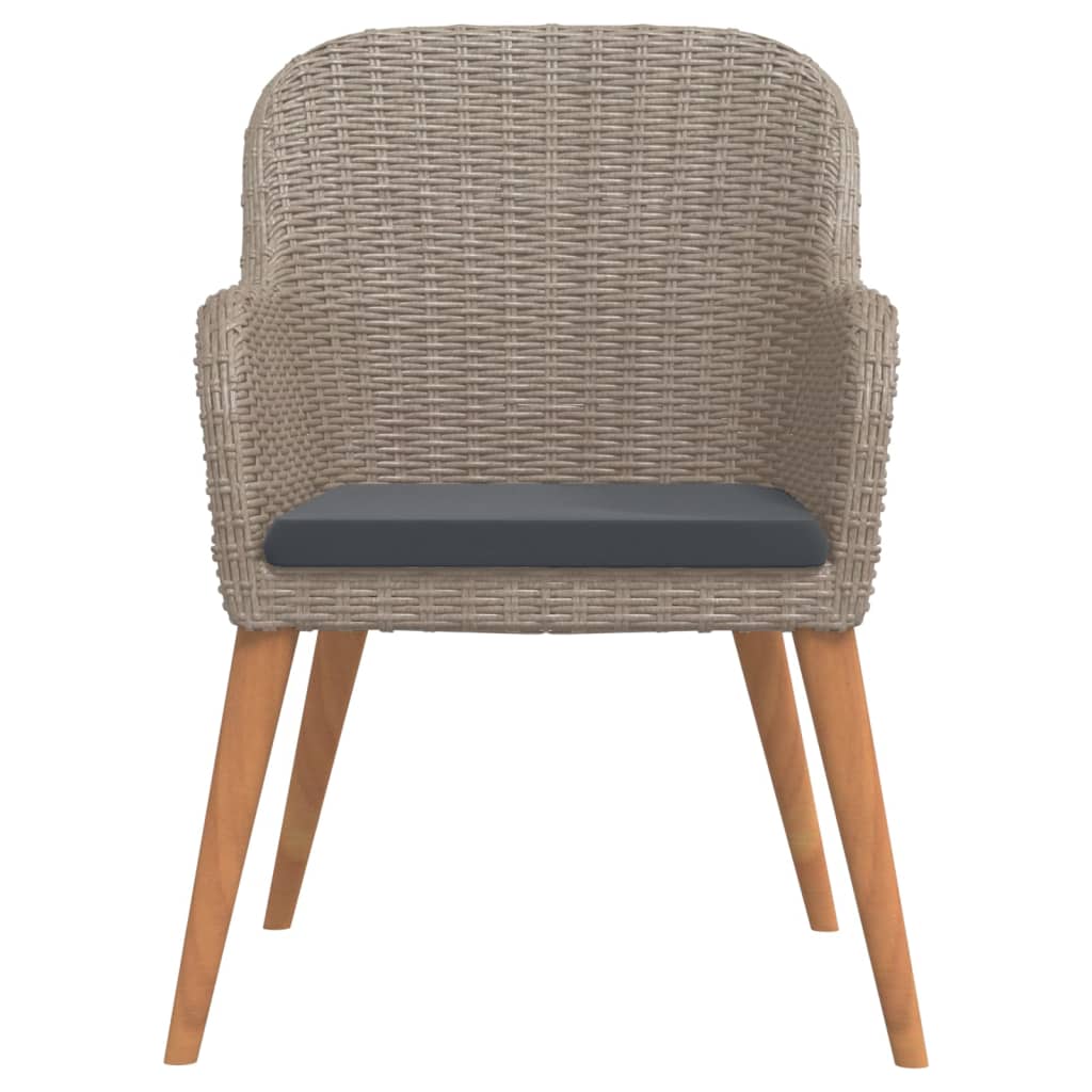 vidaXL 9 Piece Garden Dining Set with Cushions Brown