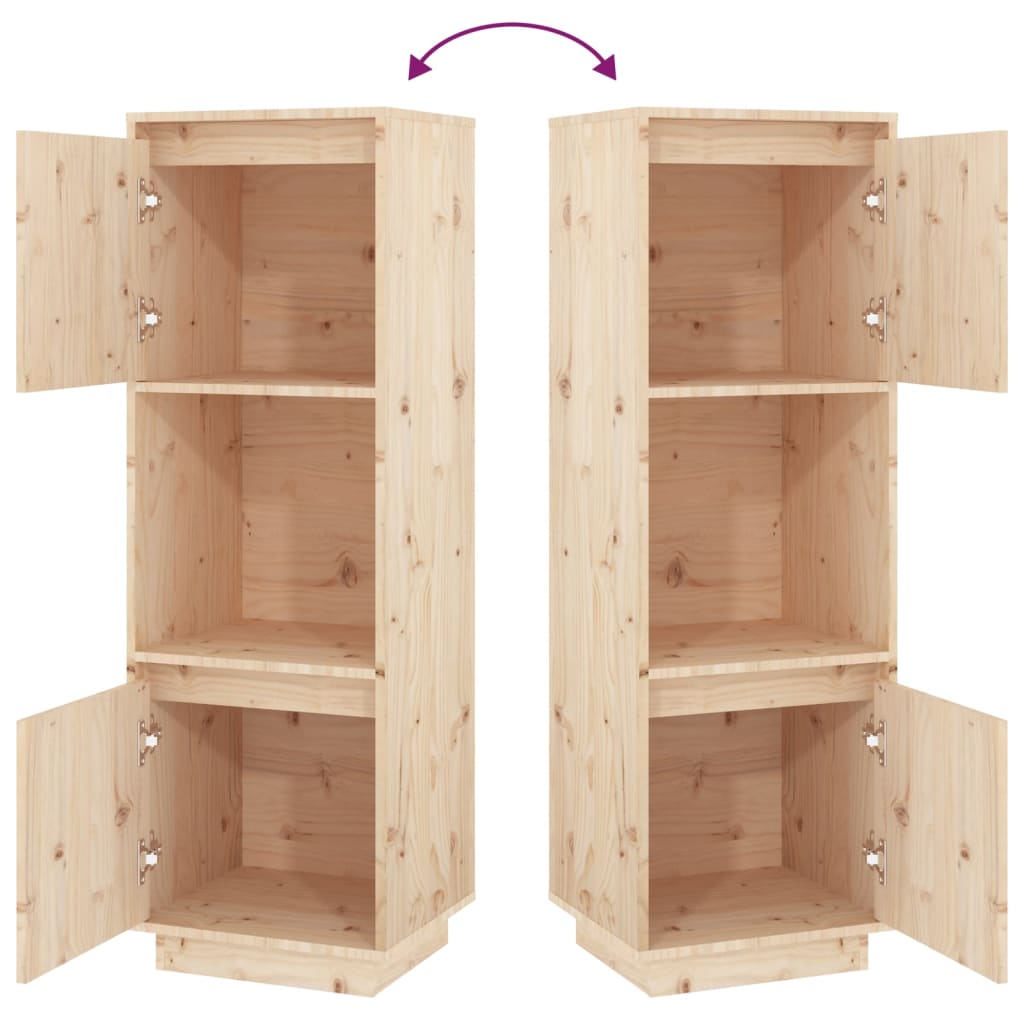 vidaXL Highboard 38x35x117 cm Solid Wood Pine