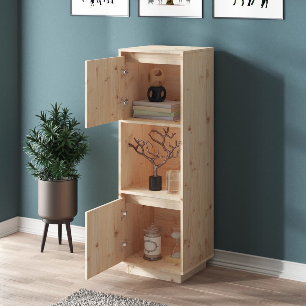 vidaXL Highboard 38x35x117 cm Solid Wood Pine