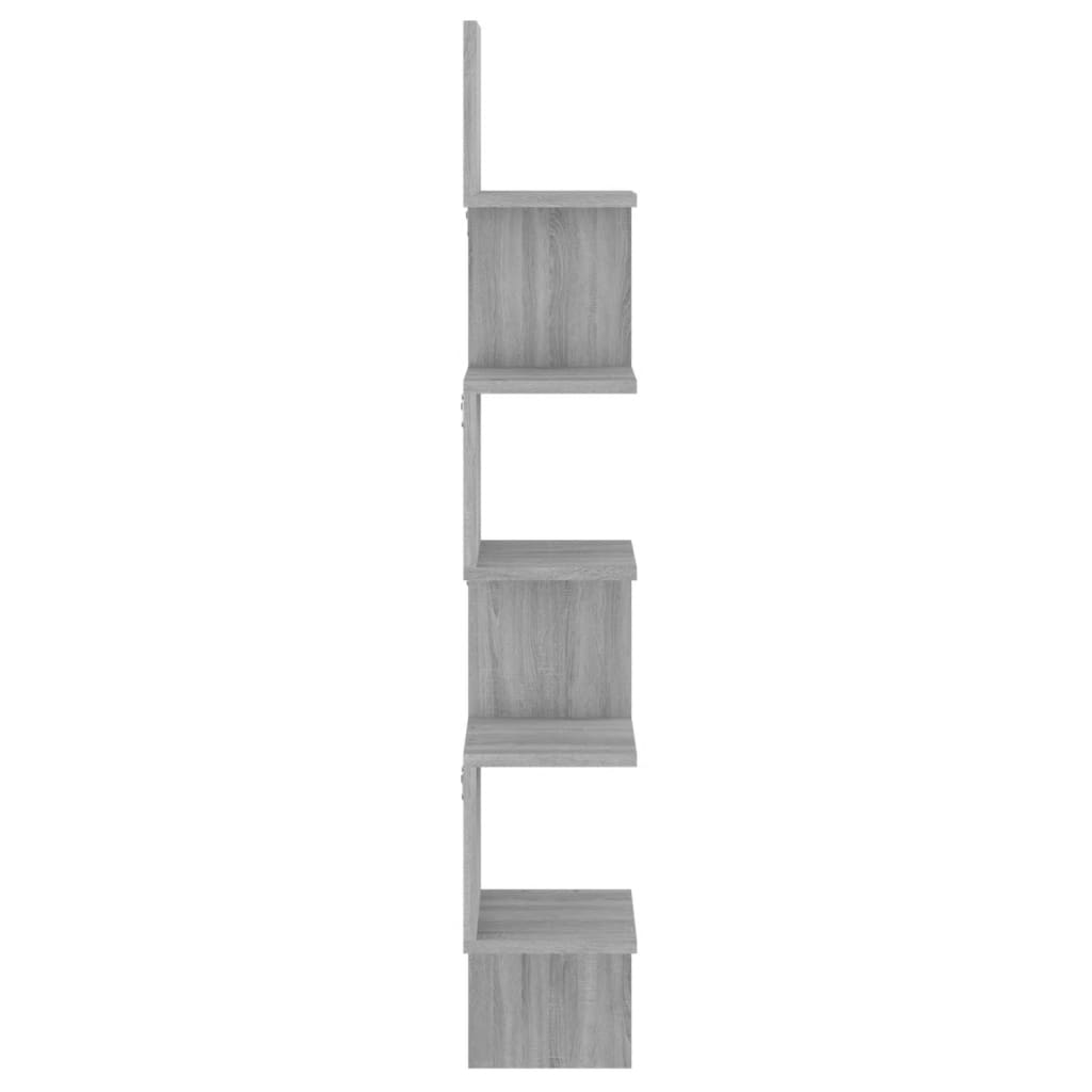 vidaXL Wall Corner Shelf Grey Sonoma 20x20x127.5 cm Engineered Wood