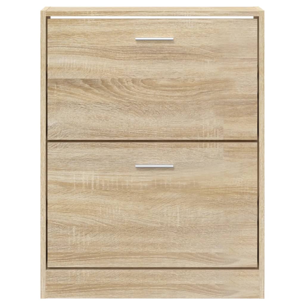 vidaXL Shoe Cabinet Oak 59x17x81 cm Engineered Wood