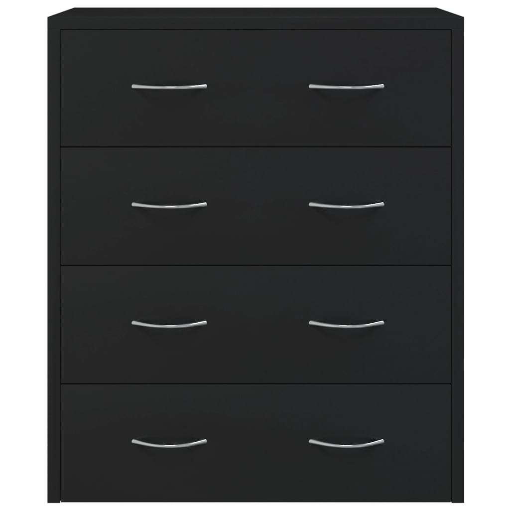 vidaXL Sideboard with 4 Drawers 60x30.5x71 cm Black