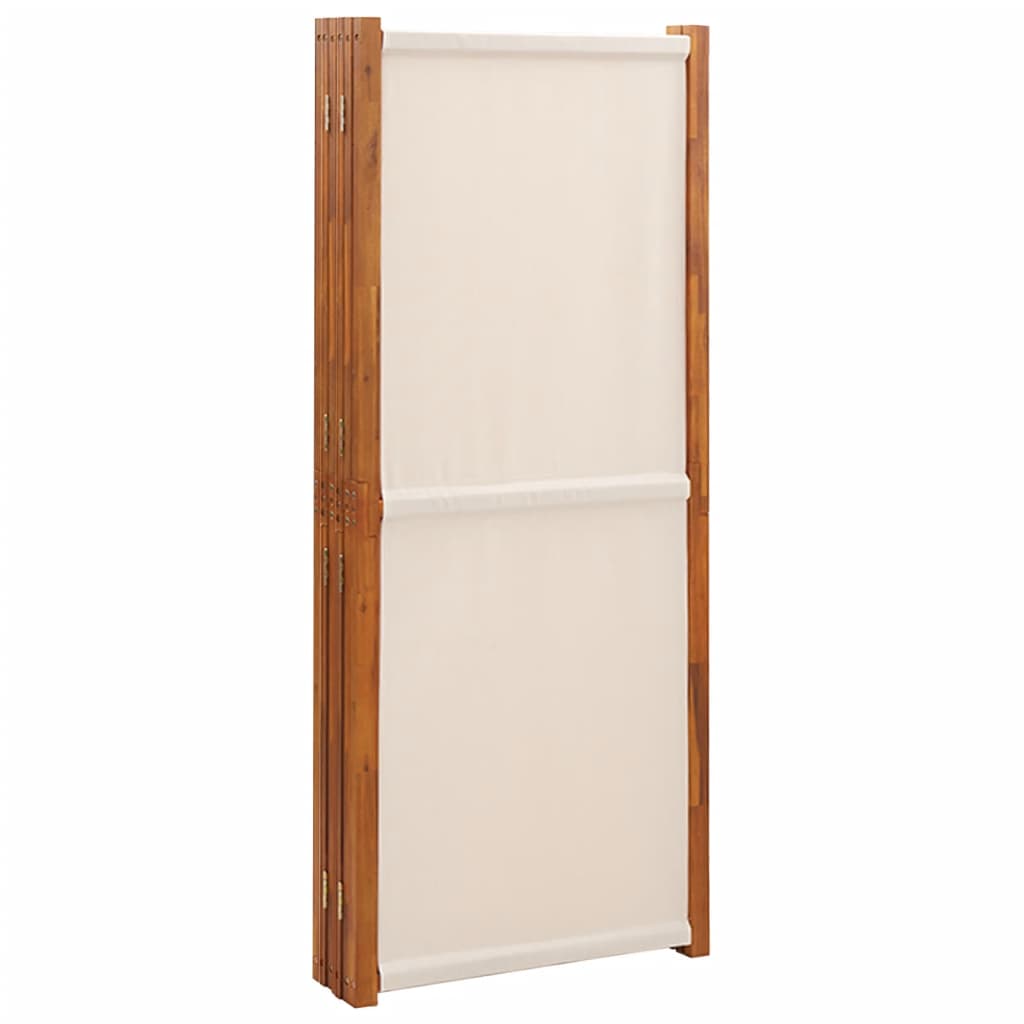 vidaXL 6-Panel Room Divider Cream White 420x180 cm