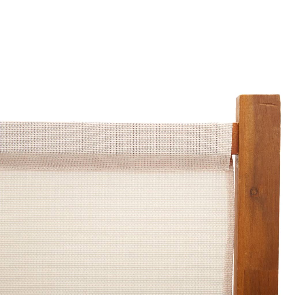 vidaXL 6-Panel Room Divider Cream White 420x180 cm