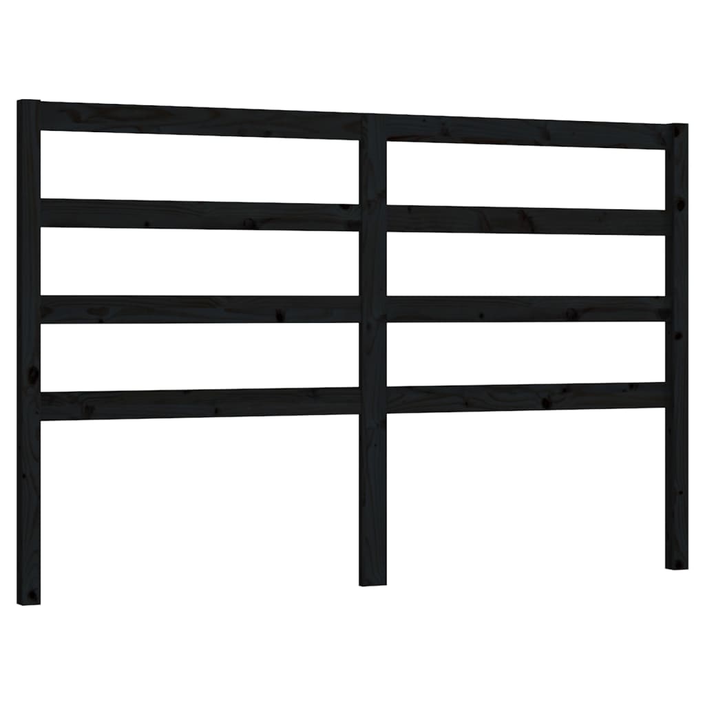 vidaXL Bed Headboard Black 156 cm Solid Wood Pine