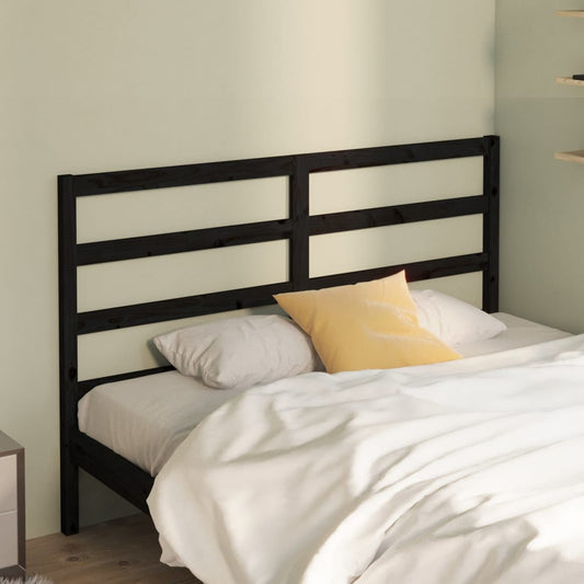 vidaXL Bed Headboard Black 156 cm Solid Wood Pine