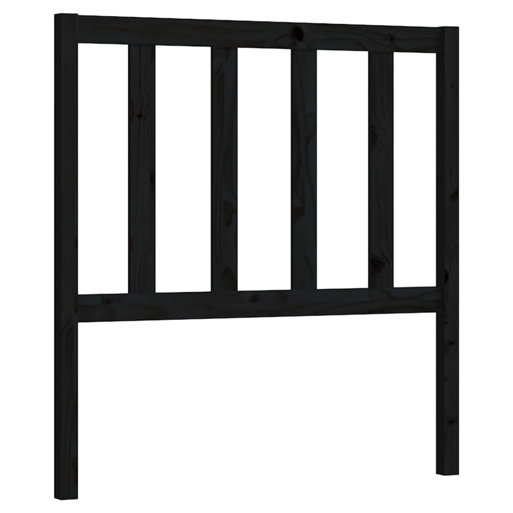 vidaXL Bed Headboard Black 96 cm Solid Wood Pine