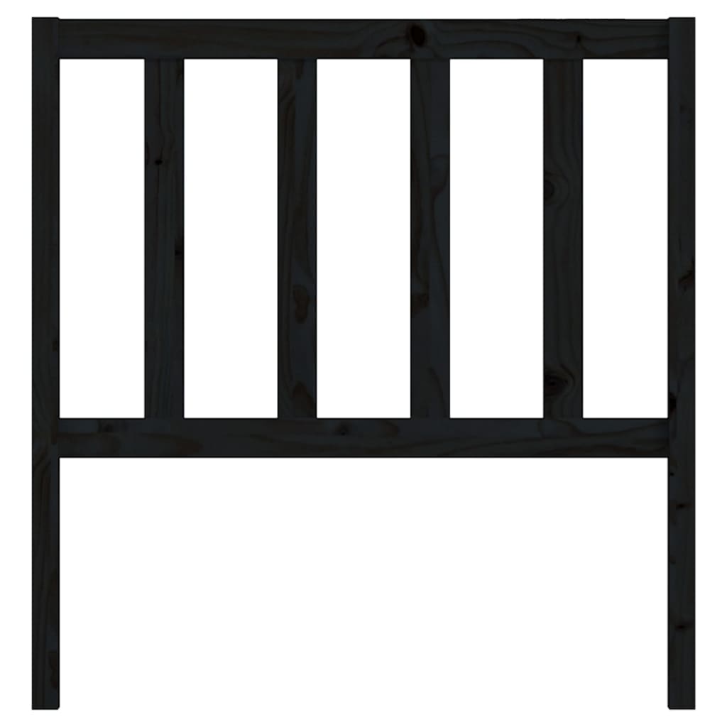 vidaXL Bed Headboard Black 96 cm Solid Wood Pine