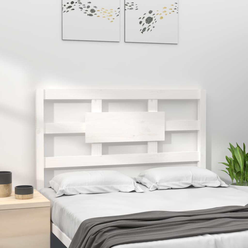 vidaXL Bed Headboard White 95.5 cm Solid Wood Pine