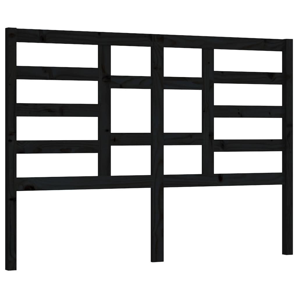 vidaXL Bed Headboard Black 141 cm Solid Wood Pine