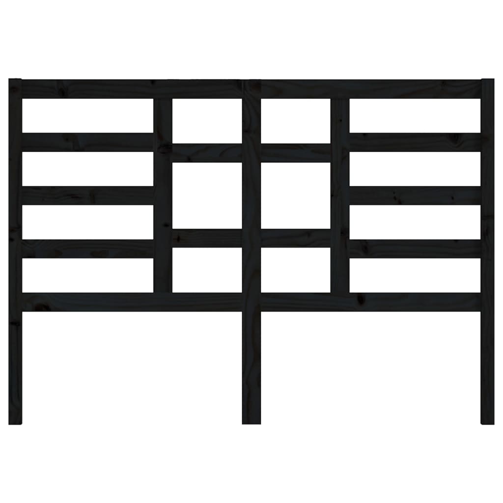 vidaXL Bed Headboard Black 141 cm Solid Wood Pine