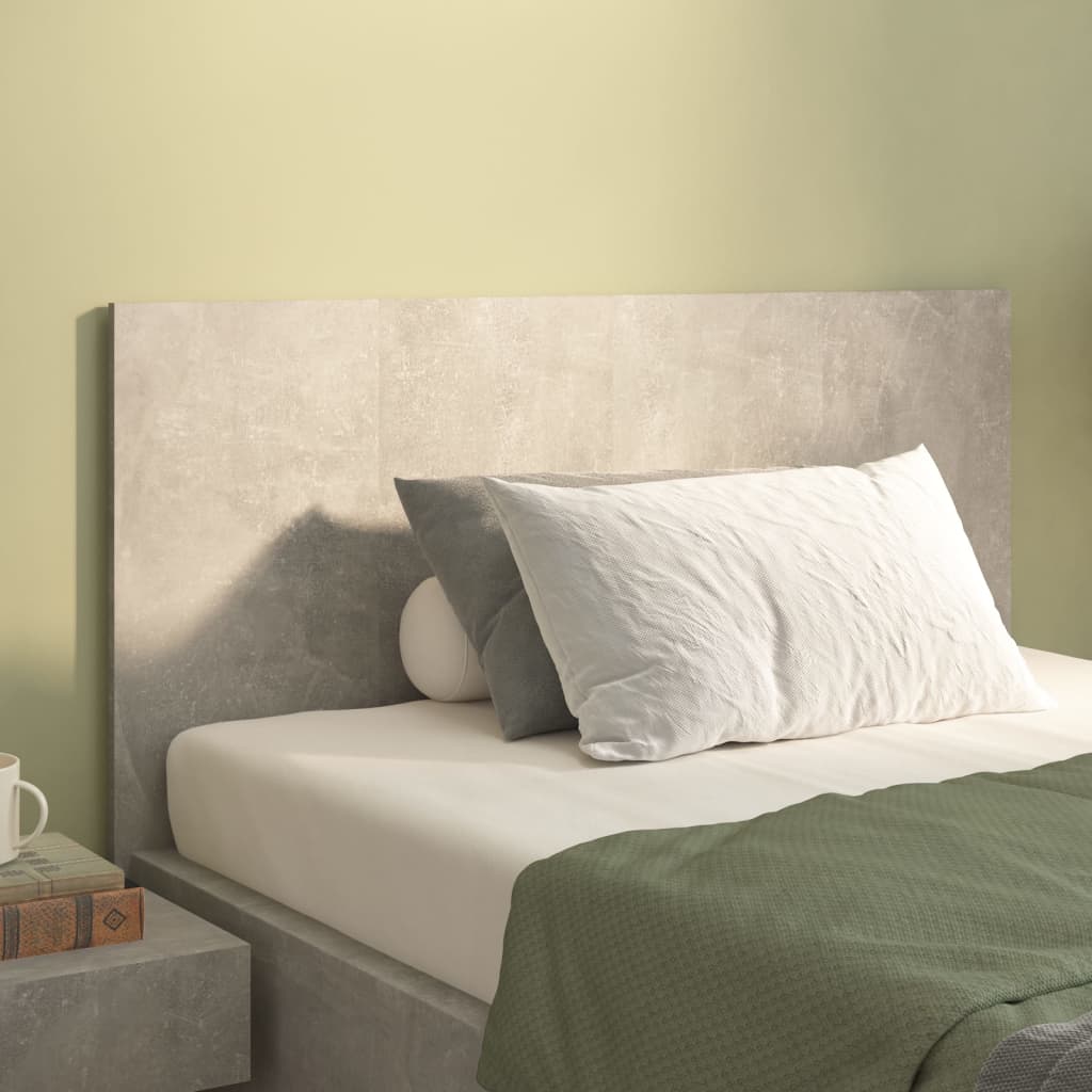 vidaXL Bed Headboard Concrete Grey 120x1.5x80 cm Engineered Wood