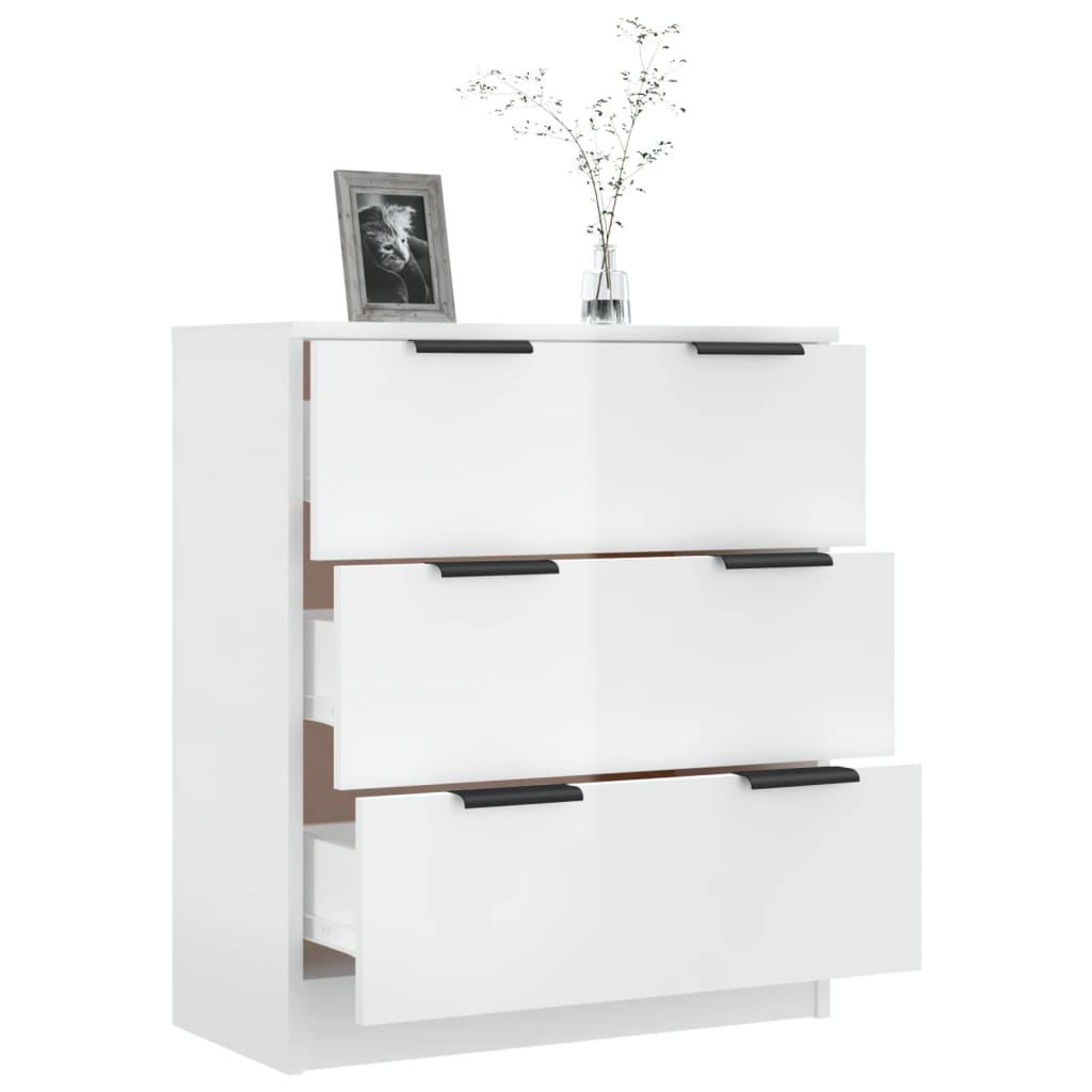 vidaXL Sideboard High Gloss White 60x30x70 cm Engineered Wood