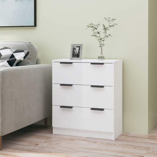 vidaXL Sideboard High Gloss White 60x30x70 cm Engineered Wood