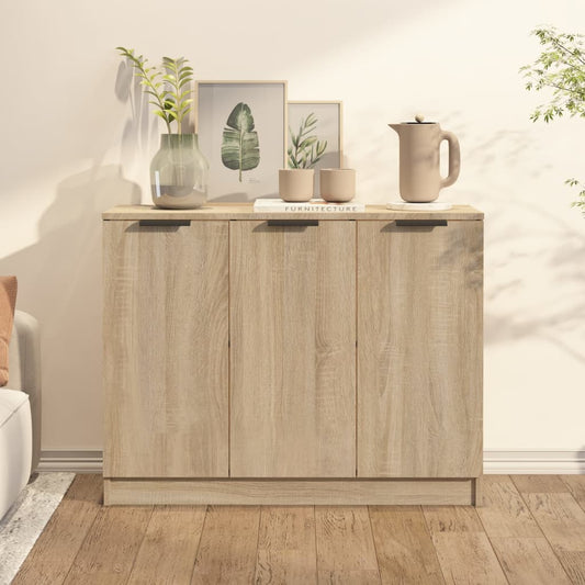 vidaXL Sideboard Sonoma Oak 90.5x30x70 cm Engineered Wood