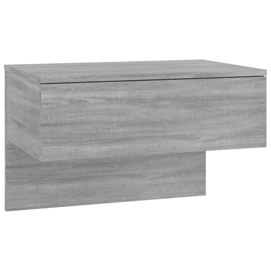 vidaXL Wall-mounted Bedside Cabinet Grey Sonoma