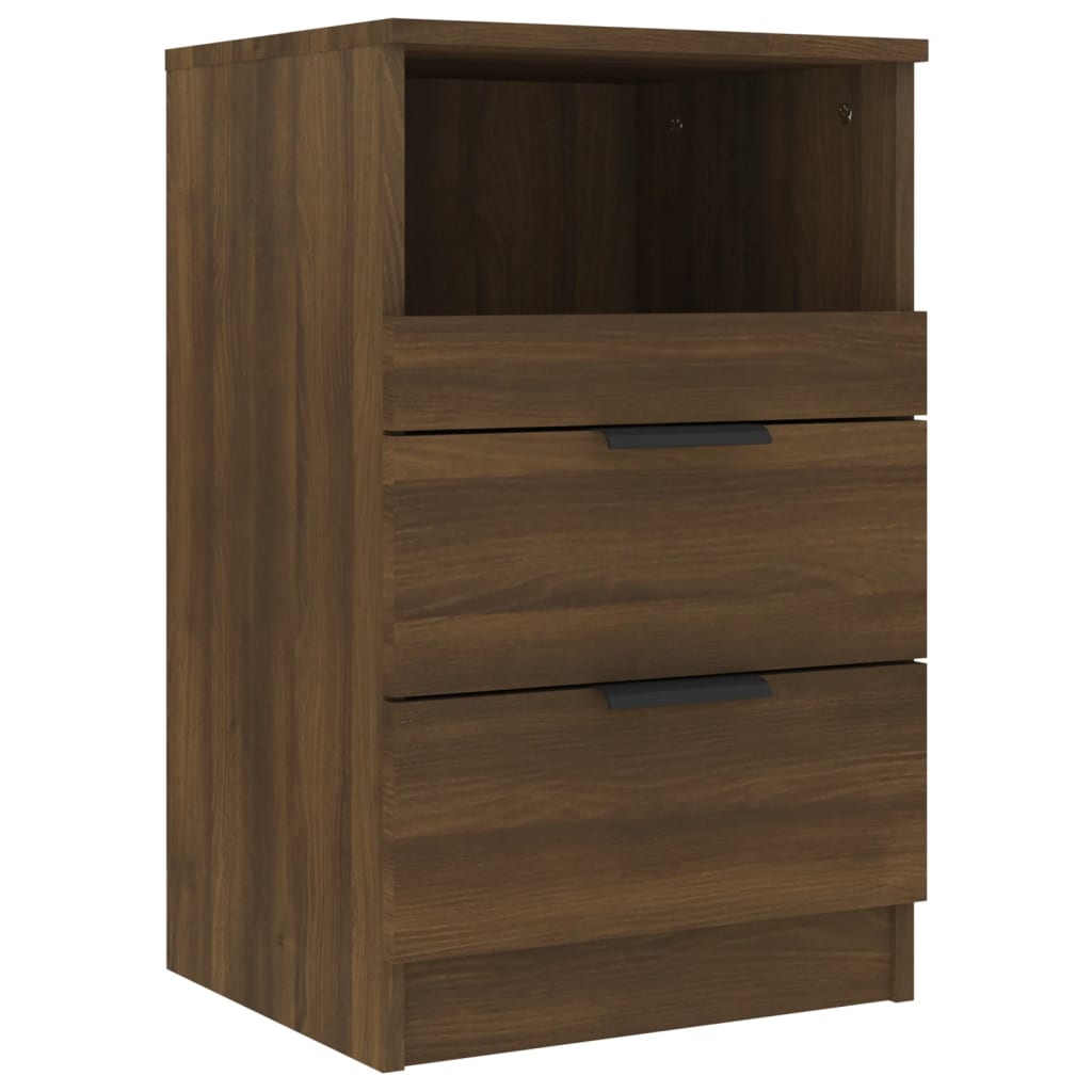 vidaXL Bedside Cabinet Brown Oak Engineered Wood