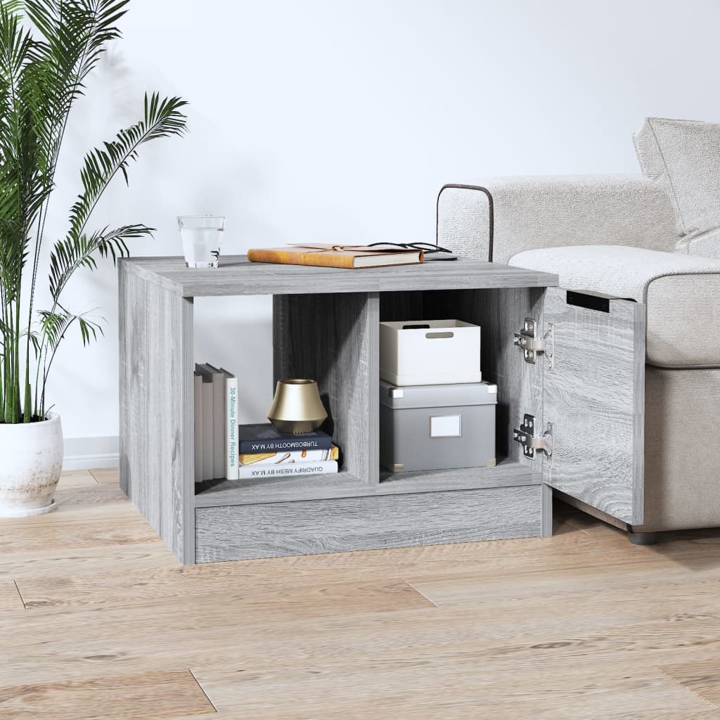 vidaXL Coffee Table Grey Sonoma 50x50x36 cm Engineered Wood