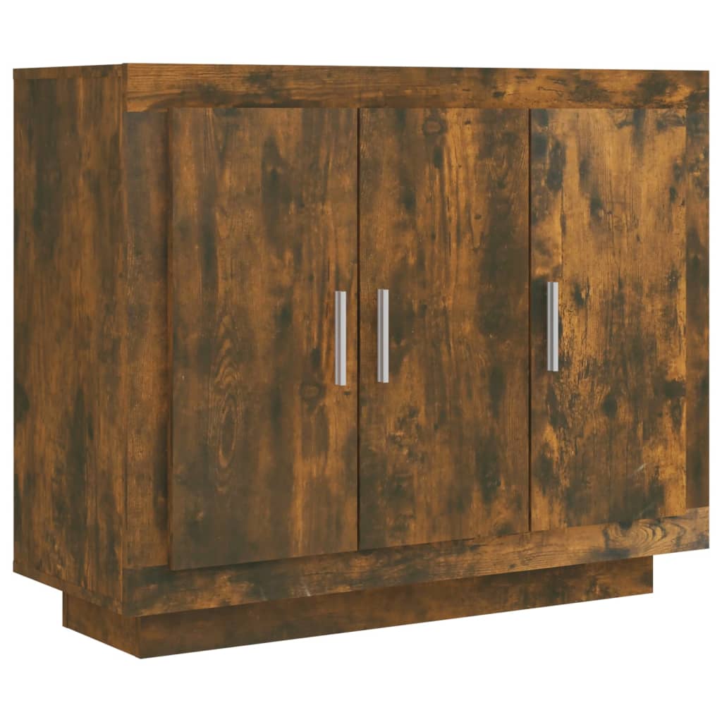 vidaXL Sideboard Smoked Oak 92x35x75 cm Engineered Wood