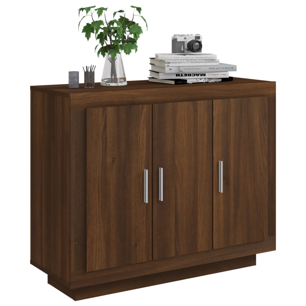vidaXL Sideboard Brown Oak 92x35x75 cm Engineered Wood