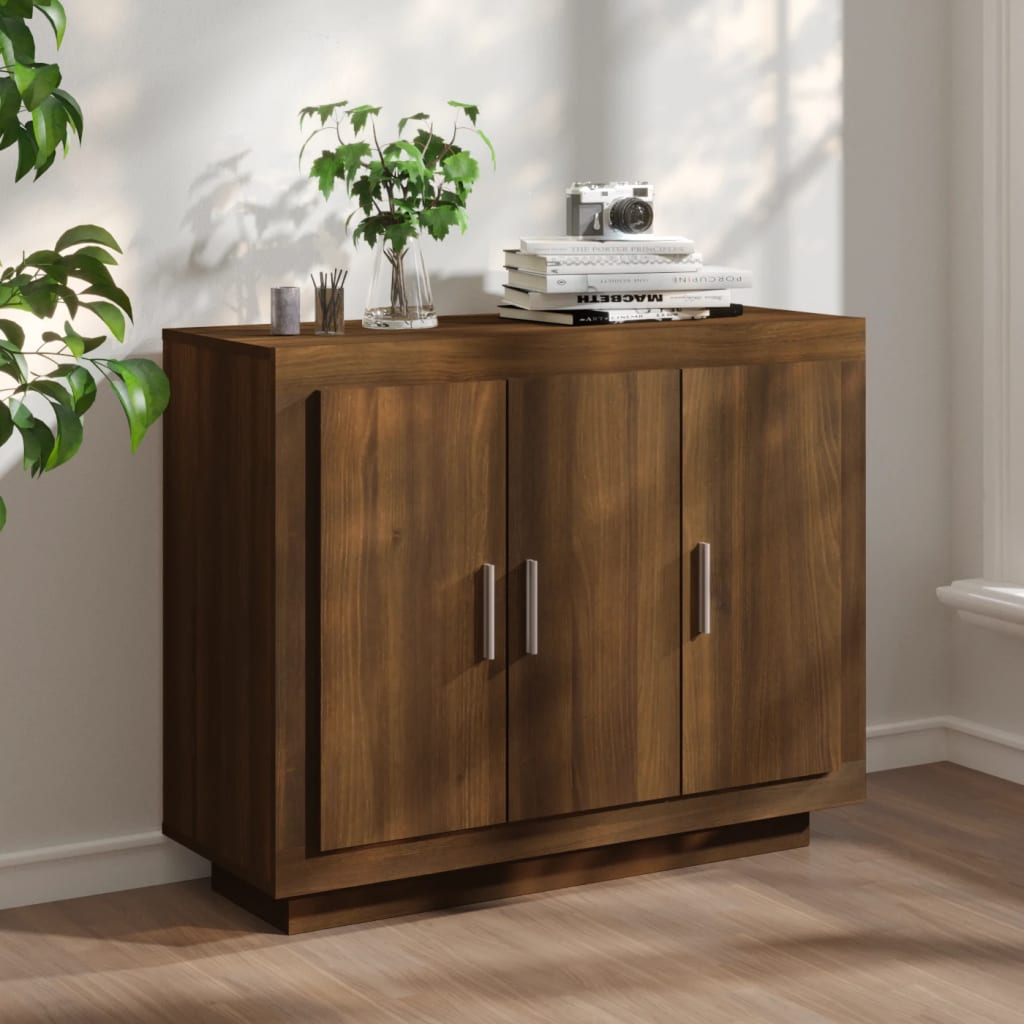 vidaXL Sideboard Brown Oak 92x35x75 cm Engineered Wood