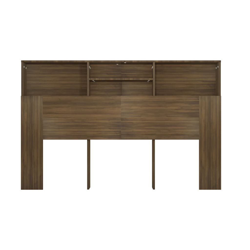 vidaXL Headboard Cabinet Brown Oak 160 cm